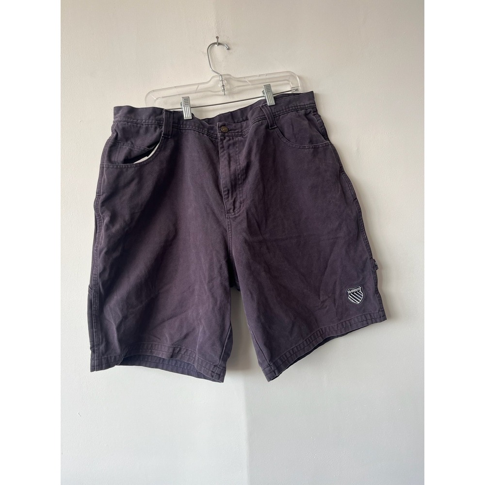K-Swiss Shorts Mens 36" Gray‎ Baggy Skate Y2K Made In Hong Kong Oversized Cargo